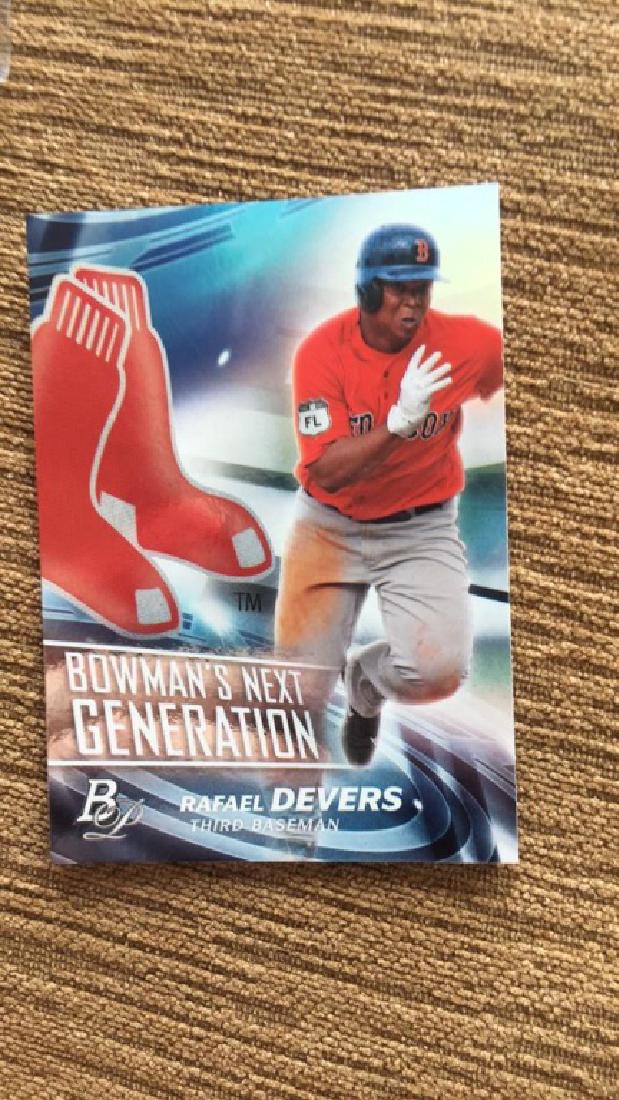 Rafael Devers 2017 Bowmans next generation rookie: this guys on fire
