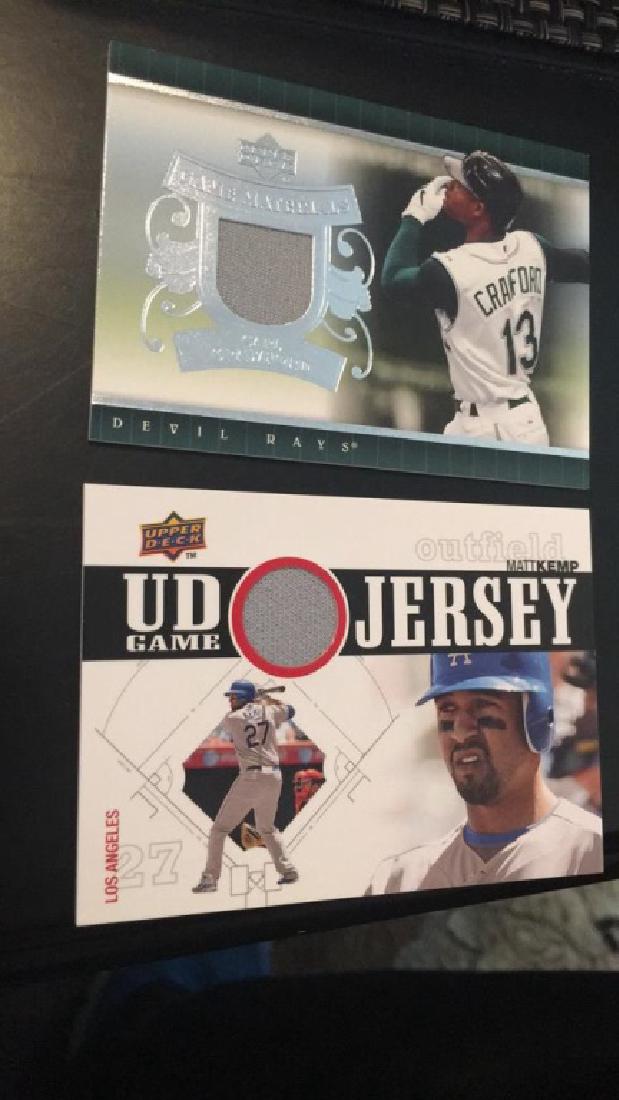 Carl Crawford and Matt Kemp jersey card lot (1 of 1)