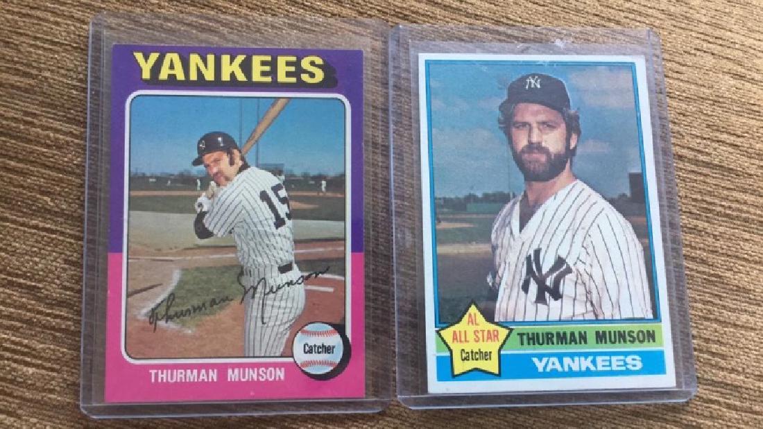 Thurman Munson 1975 and 1976 Topps lot (1 of 2)