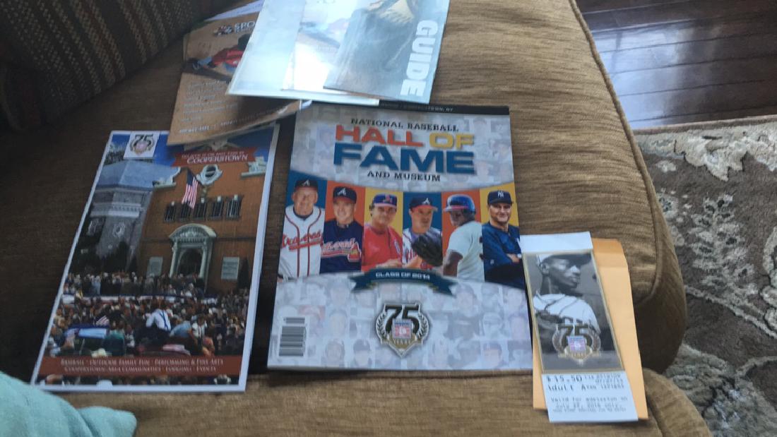 2014 Hall of Fame baseball program ticket and: other guides etc. nice baseball lot