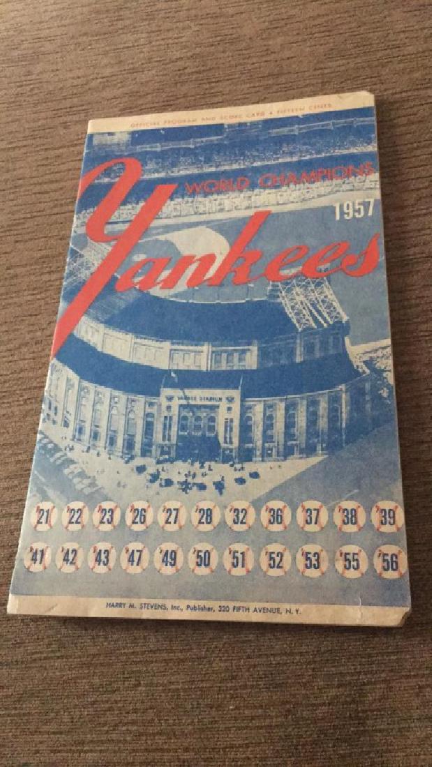 1957 New York Yankees official program and (1 of 3)