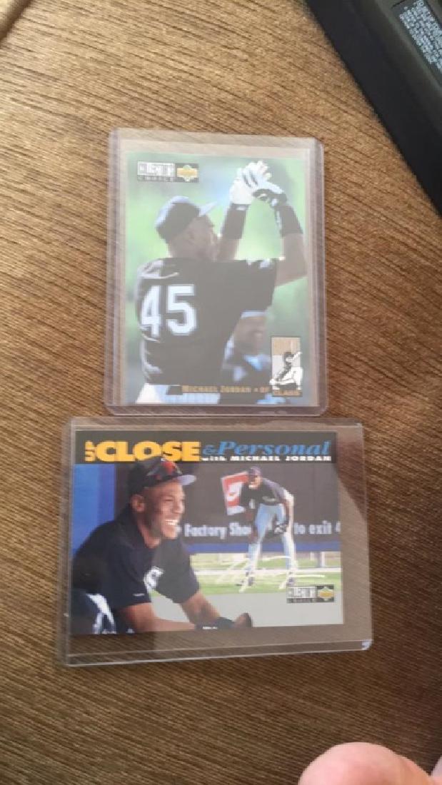 Michael Jordan baseball card rookie lot with: silver signature card
