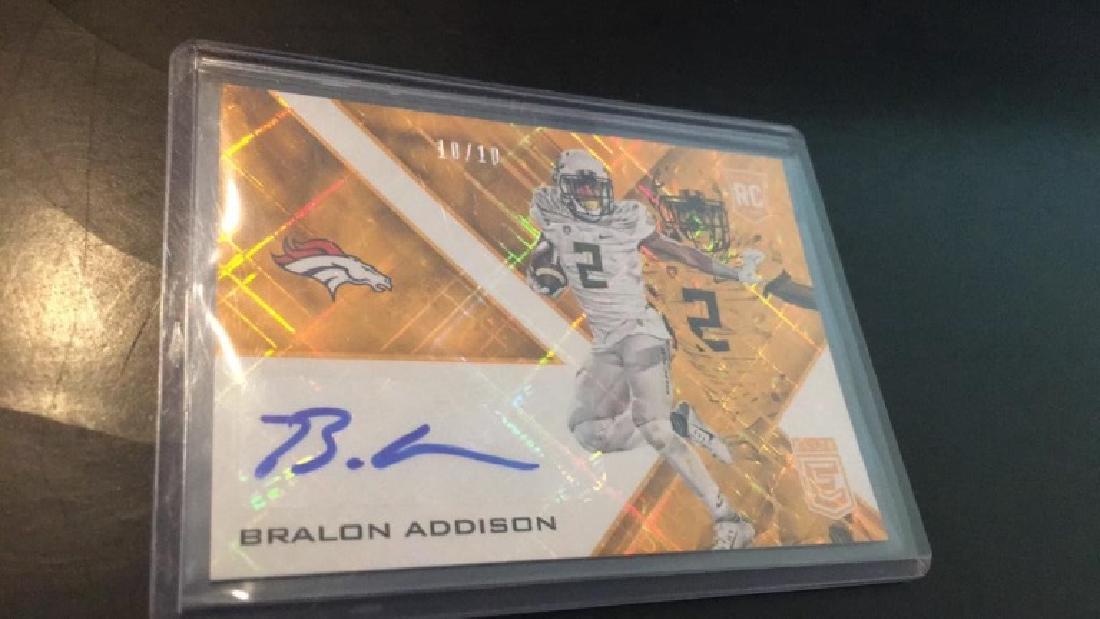 Bralon Addison 2016 elite auto RC gold #'d 10/10 (1 of 1)