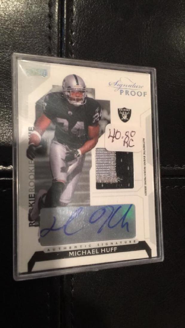 Michael huff playoff signature patch auto /75 (1 of 2)