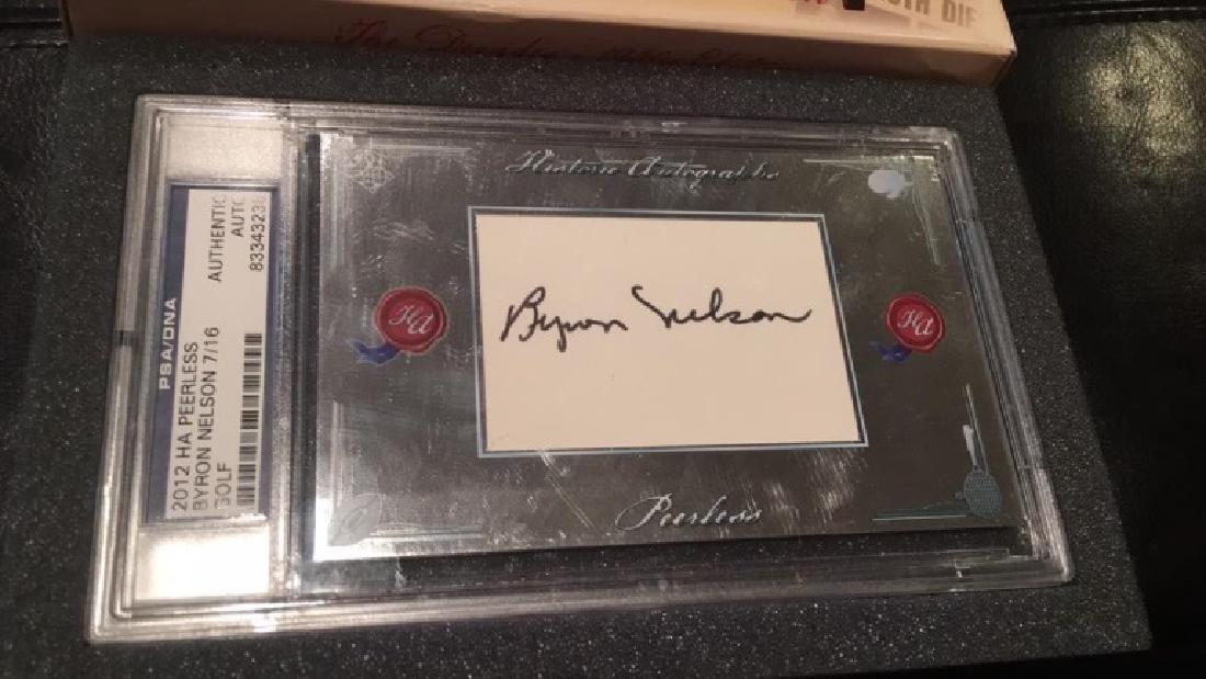 His stork autographs Byron Nelson 2012 H a: peerless graded PSADNA authentic