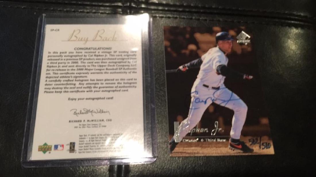 Cal Ripken Junior SP authentic buyback on card (1 of 3)