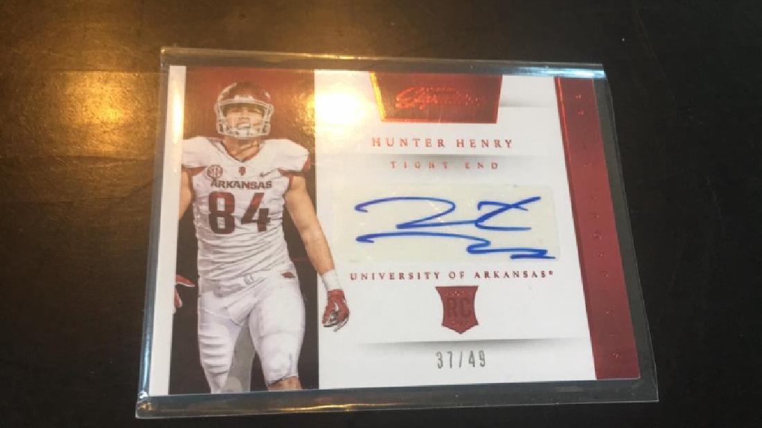 Hunter Henry 2016 prime signatures auto/49 (1 of 1)