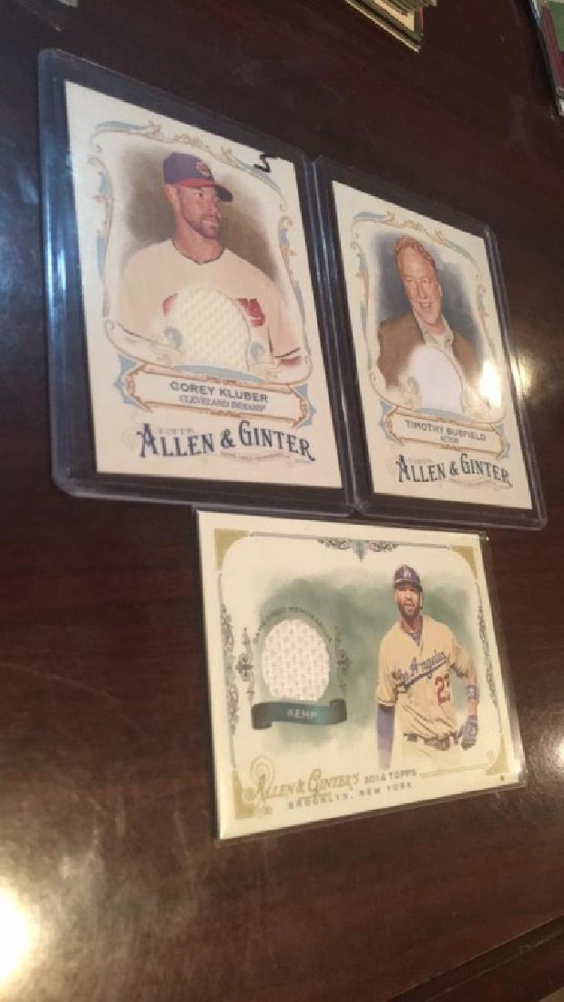 Allen and Ginter Corey Kluber timothy bushveld: and Matt Kemp jersey lot