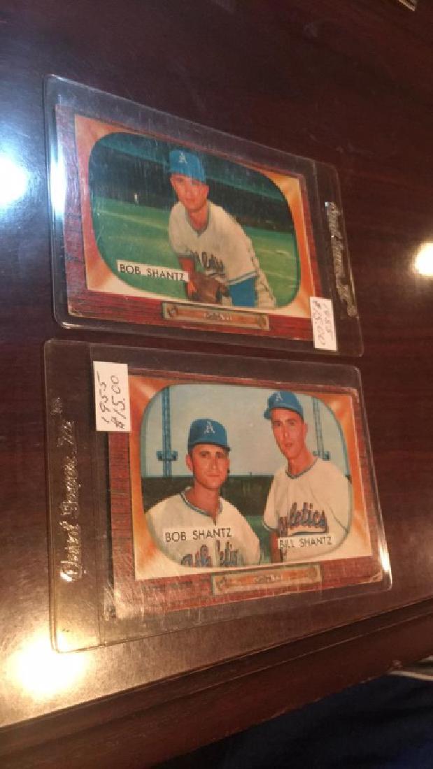 1955 Bowman lot Bobby Schantz and Bill Shantz (1 of 3)