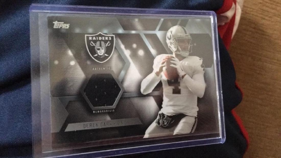 Derek Carr 2015 Topps relic card (1 of 3)