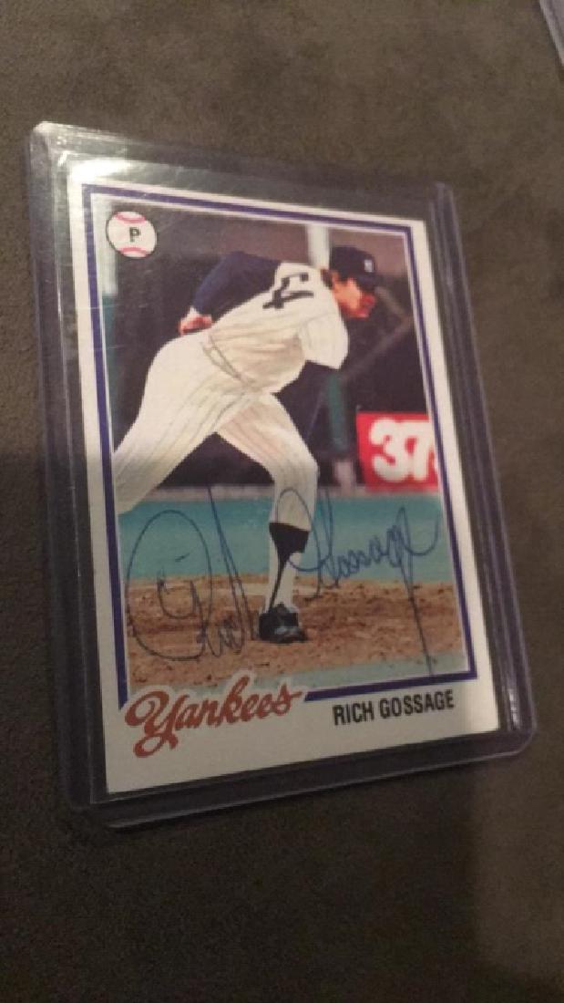 Rich Gossage on card autograph 1978 100% (1 of 2)