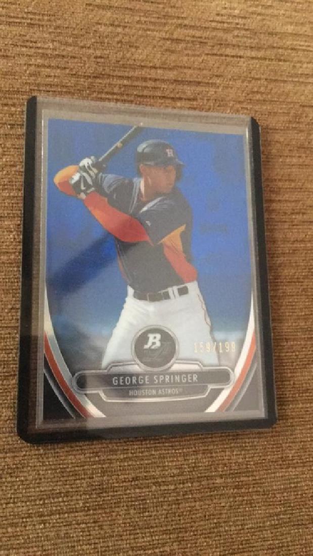 George Springer 2013 bowman platinum blue SP /199 (1 of 1)