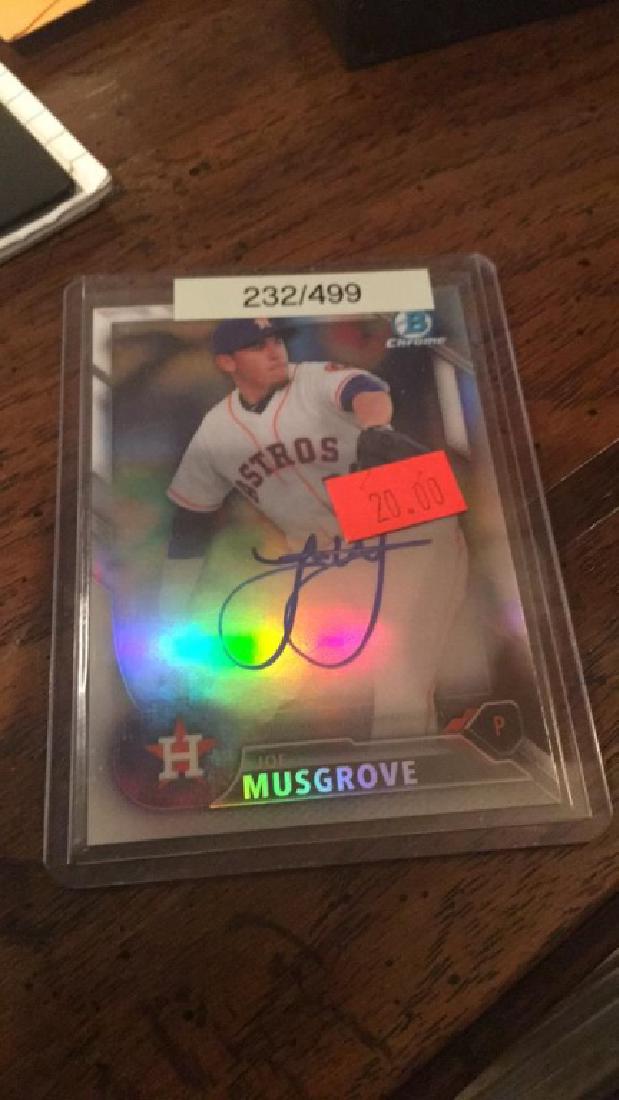 Joe Musgrove autograph Bowman chrome card (1 of 1)