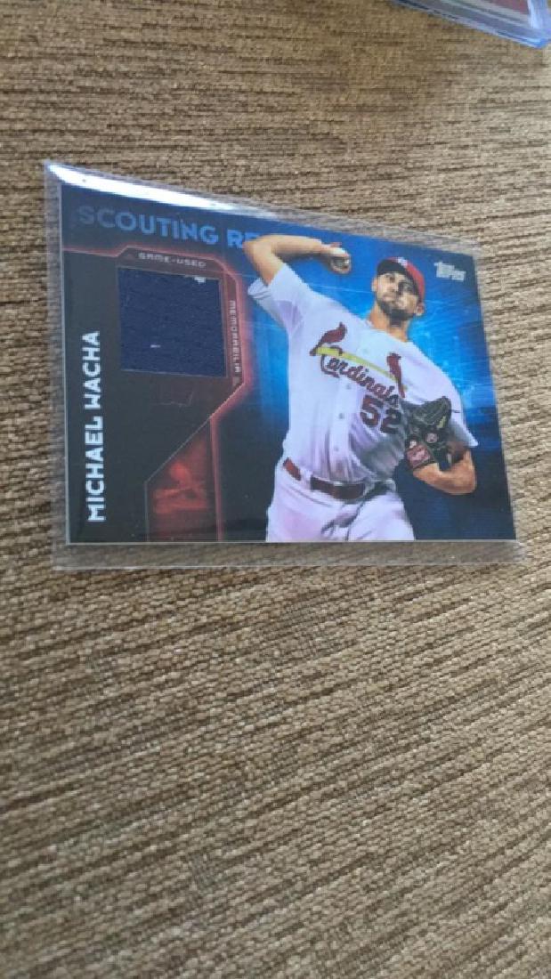 Michael wacha topps scouting report jersey (1 of 1)