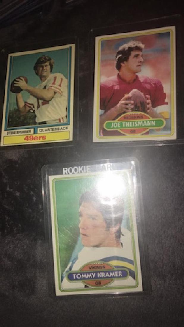 Theismann Tommy Kramer RC and Spurrier lot: Theismann Tommy Kramer RC and Spurrier lot