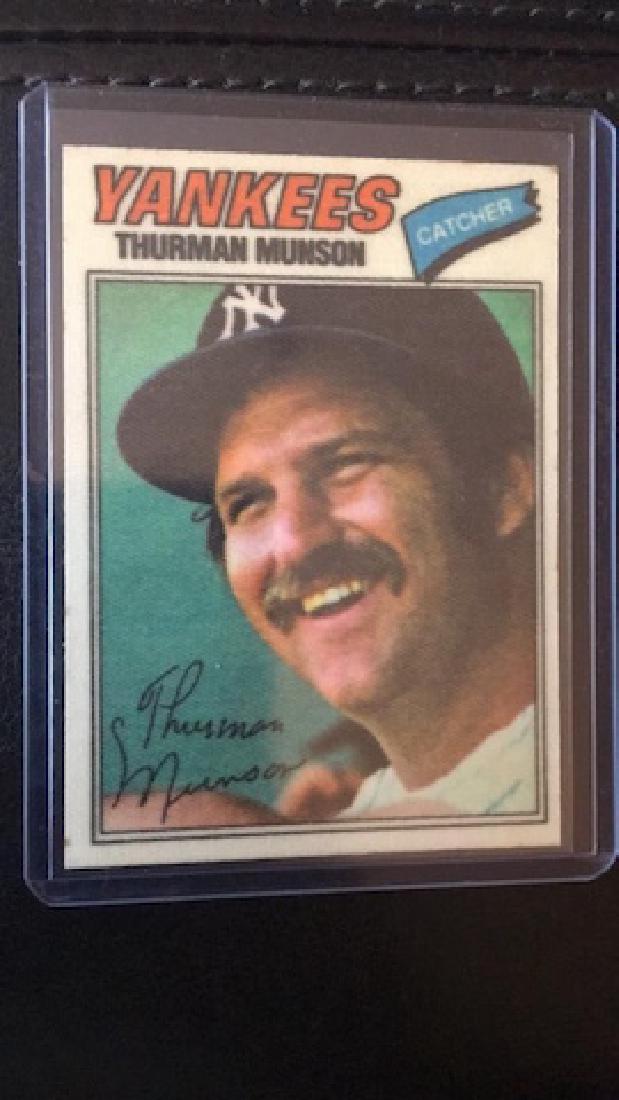 Thurman Munson 1977 tops felt card (1 of 2)