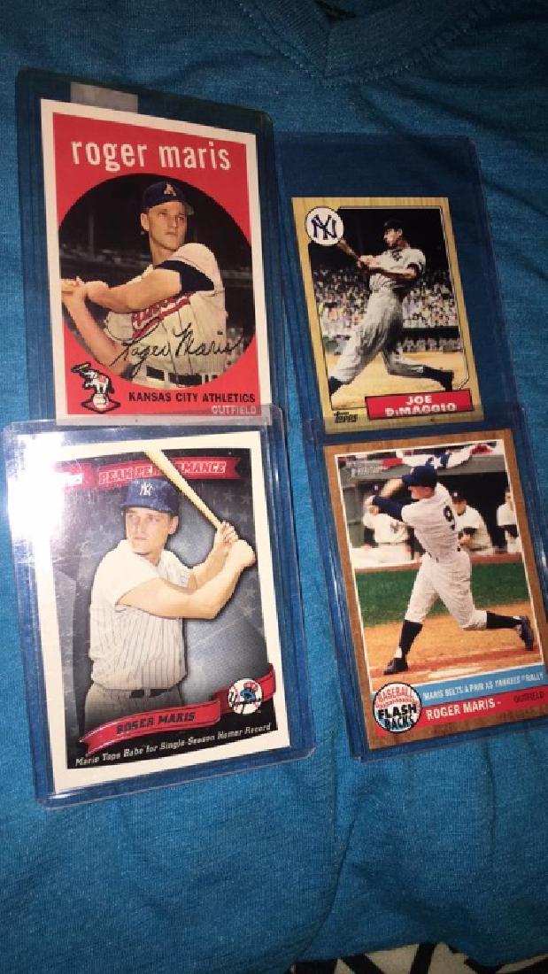 Roger Marris and Joe DiMaggio 4 card lot: Roger Marris and Joe DiMaggio 4 card lot