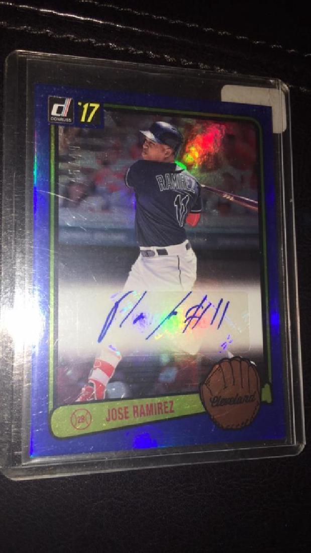 Jose Ramirez 2017 Donruss Blue SP auto /49 (1 of 2)