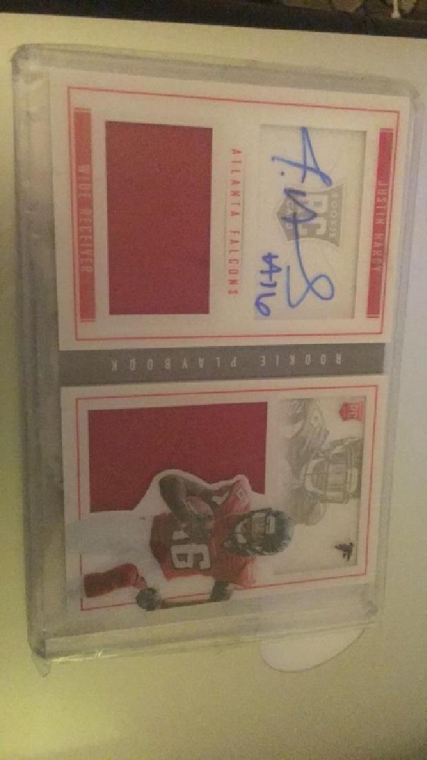Justin hardy rookie play book autograph patch (1 of 2)