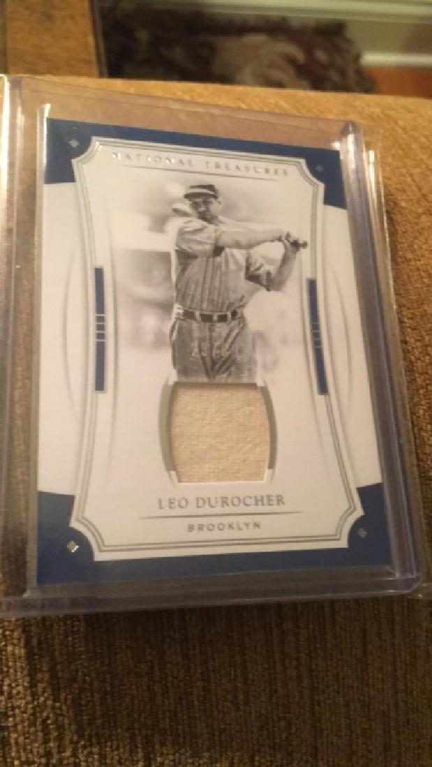 Leo Durocher 2017 national treasures game used: jersey /99