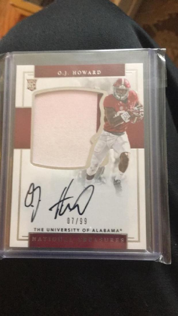 OJ Howard 2017 National Treasures patch auto /99 (1 of 2)