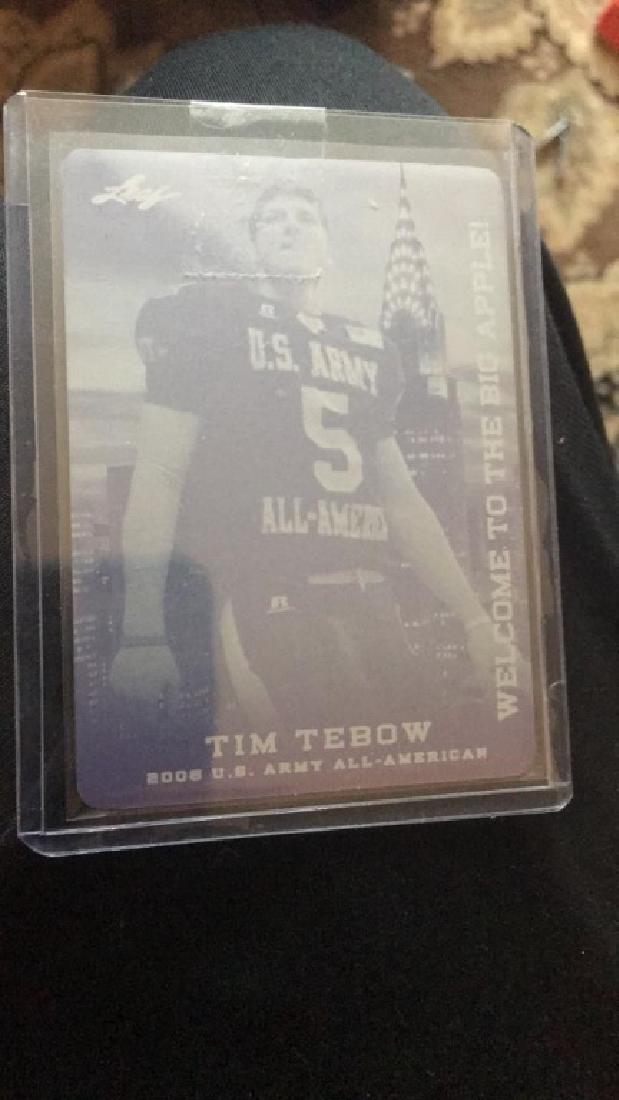 Tim Tebow welcome to the big apple printing plate (1 of 2)