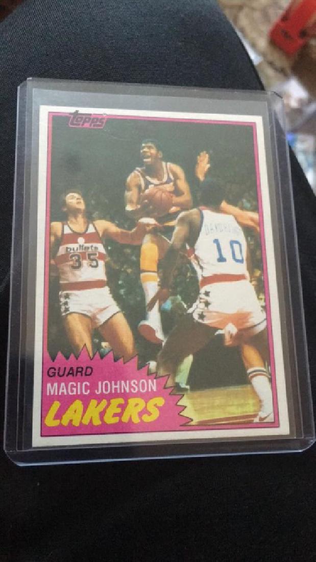 Magic Johnson 1981 Topps nice shape (1 of 2)