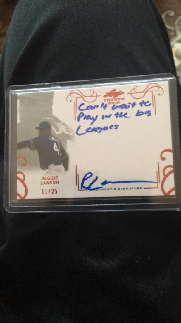 Reggie Lawson 2016 leaf trinity auto with (1 of 2)