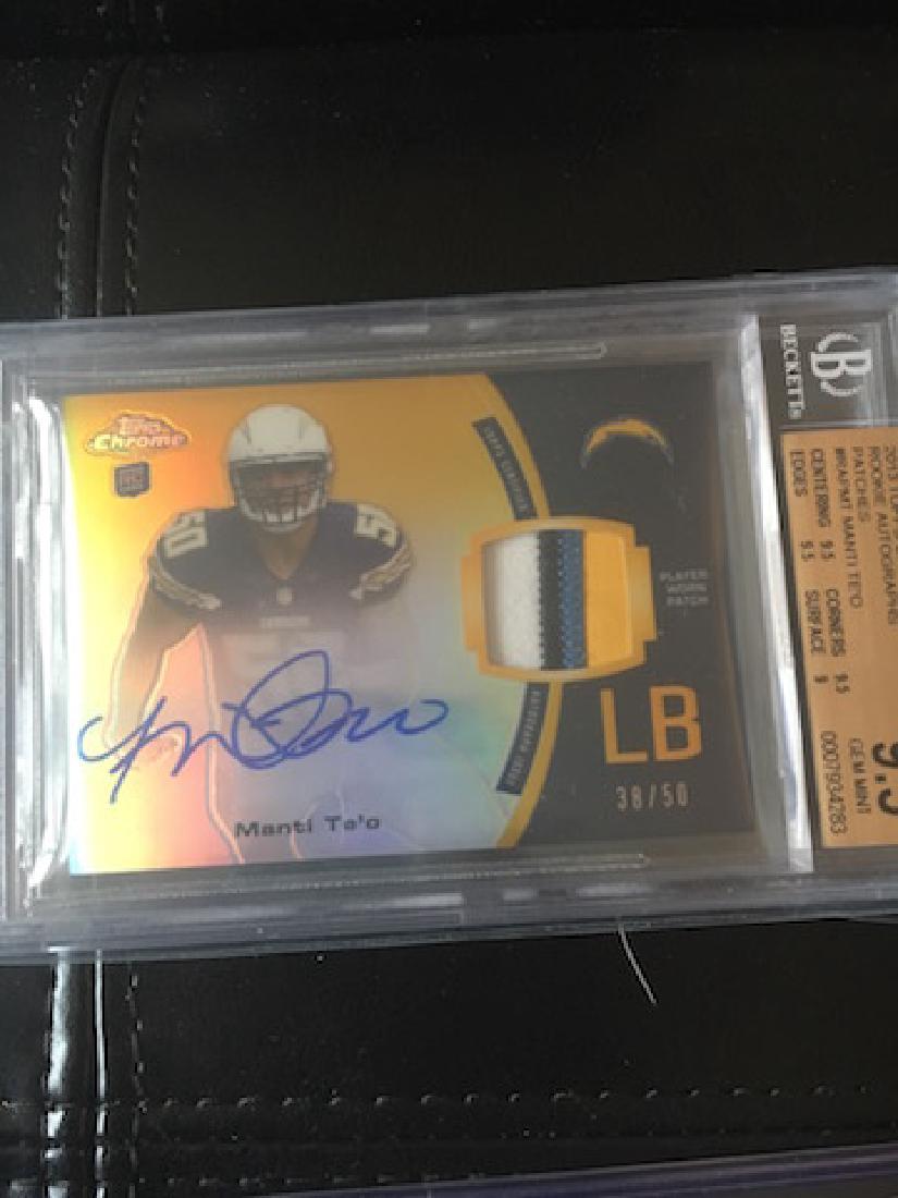 Manti Te`o Topps Chrome jersey insert Auto RC (1 of 1)