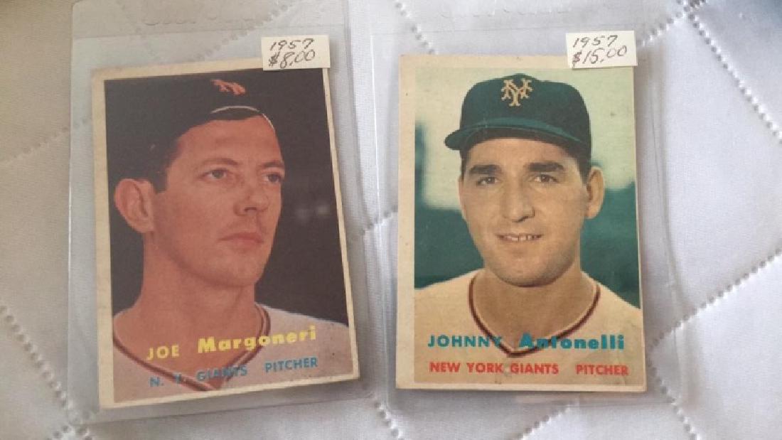 Johnny Antonelli and Joe Margoneri 1957 Topps (1 of 2)