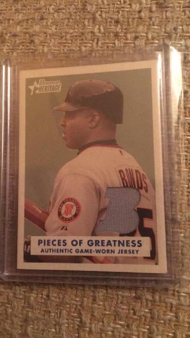 Barry Bonds 2000 Bowman heritage game worn jersey (1 of 3)