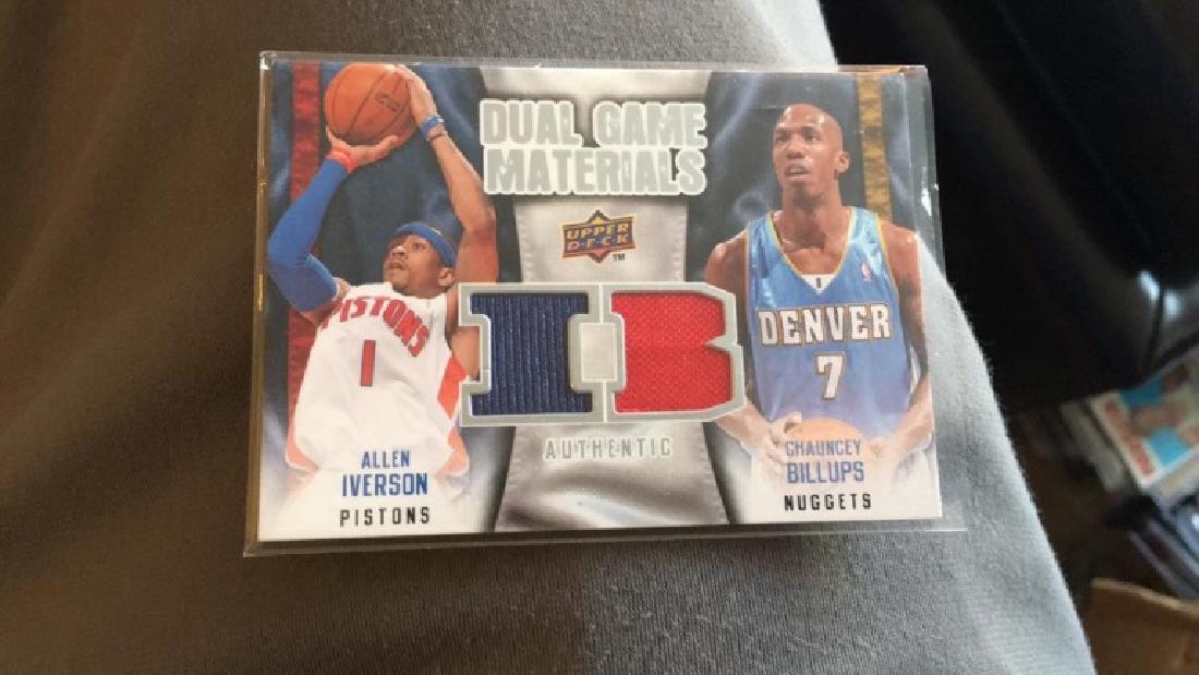Allen Iversen dual game material jersey card (1 of 1)