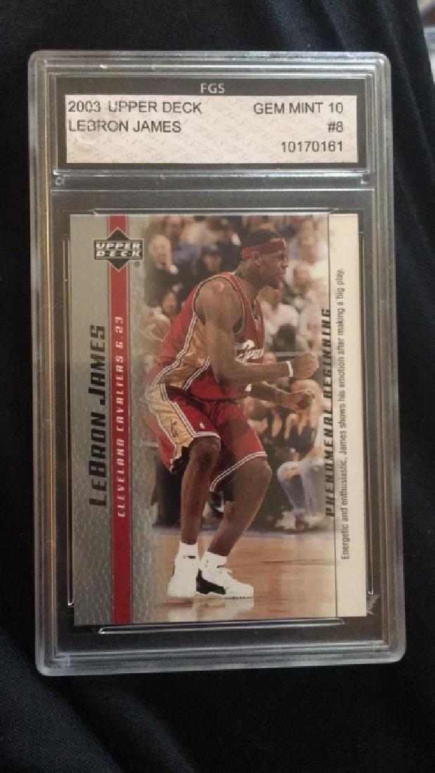 LeBron James 2003 upper deck graded German 10 (1 of 2)