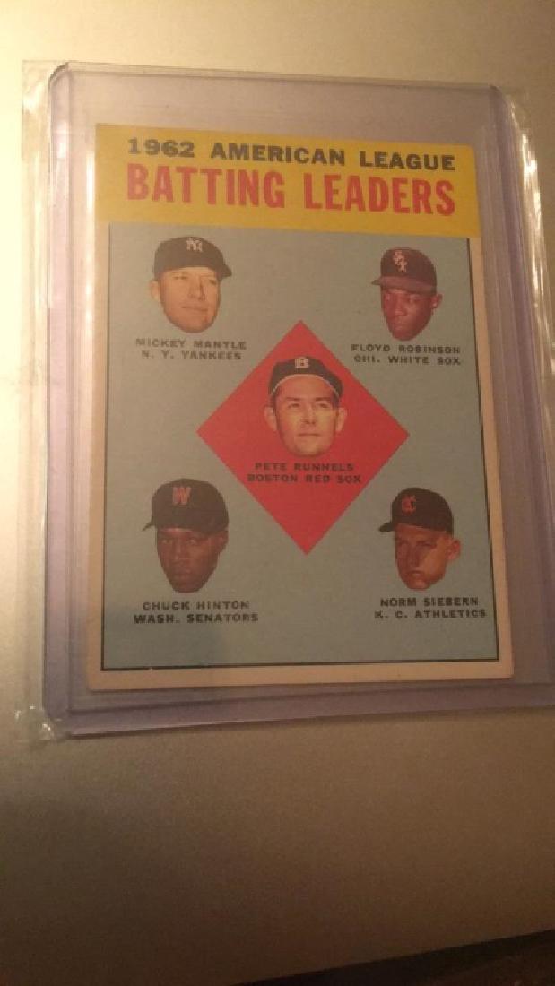 1963 Topps batting Leaders Mickey Mantle Vintage (1 of 3)