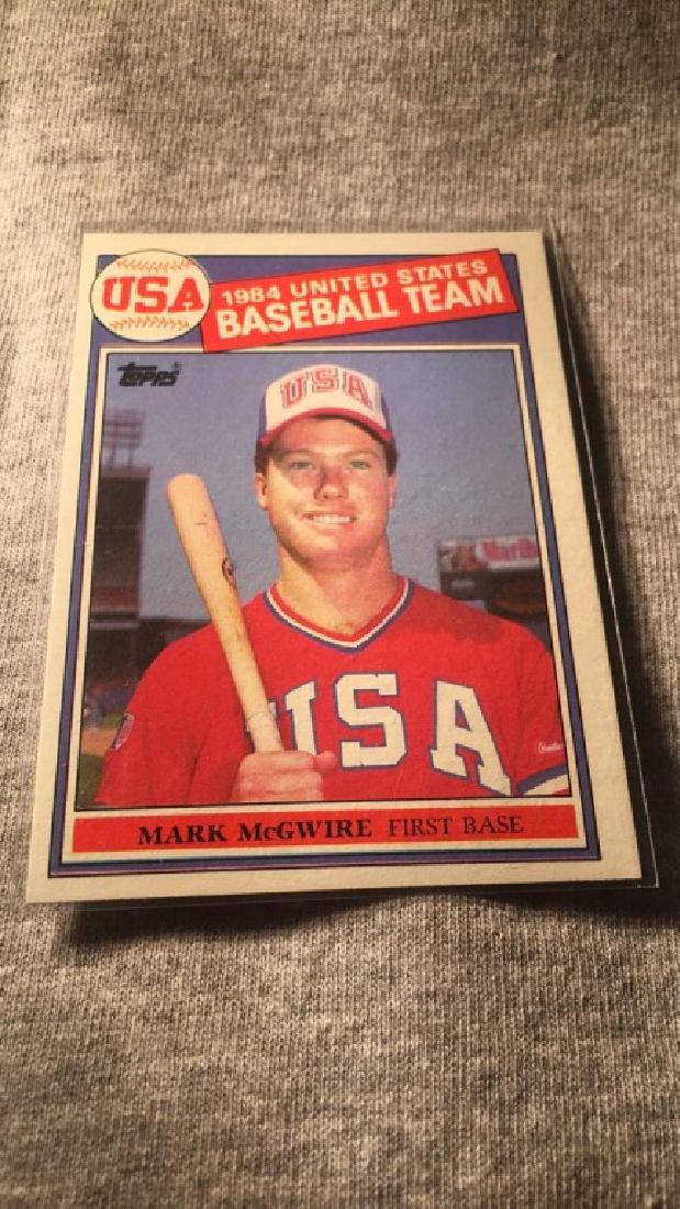 1985 Topps Mark McGwire Olympic RC nice shape (1 of 2)