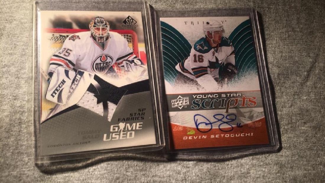 Devin Setoguchi and Tommy Salo auto patch lot (1 of 2)