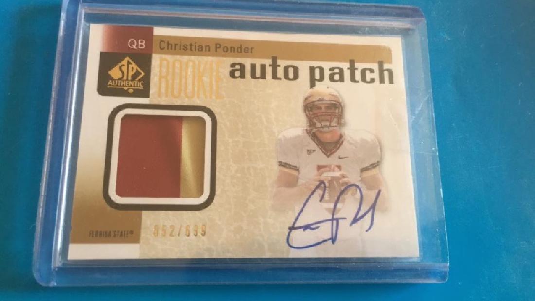 Christian Ponder SP authentic Patch auto RC (1 of 2)