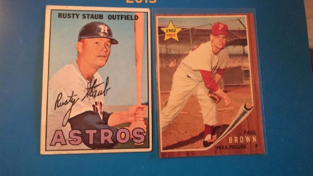 1962 Topps Paul brown RC and 1967 Topps Rusty (1 of 2)