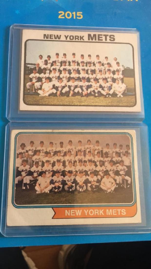 1973 and 1974 Topps NY Mets Team Card lot (1 of 2)