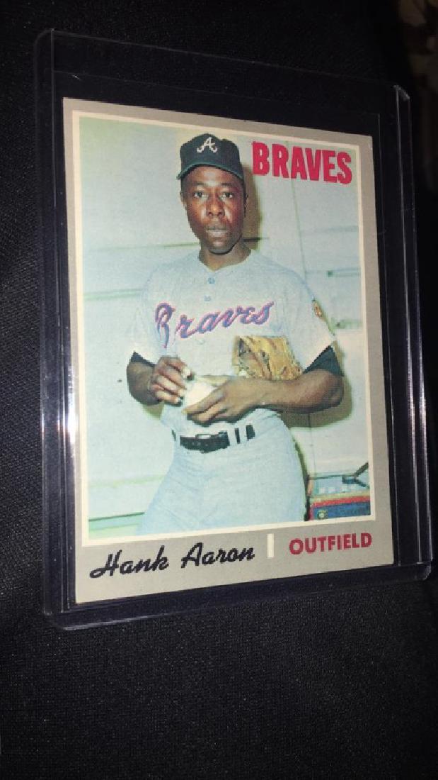 Hank Aaron 1970 Topps nice shape sharp (1 of 2)