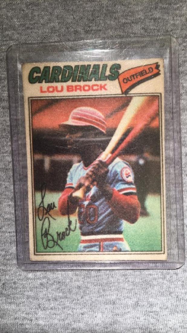 Lou Brock 1977 Topps felt (1 of 2)
