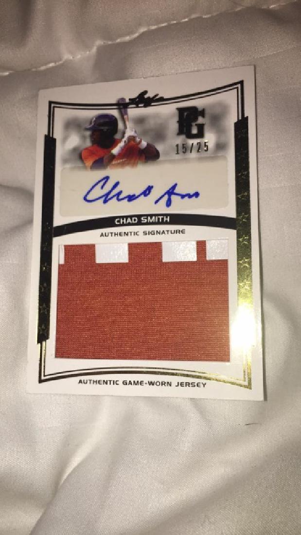 Chad smith leaf perfect game patch auto RC /25 (1 of 2)