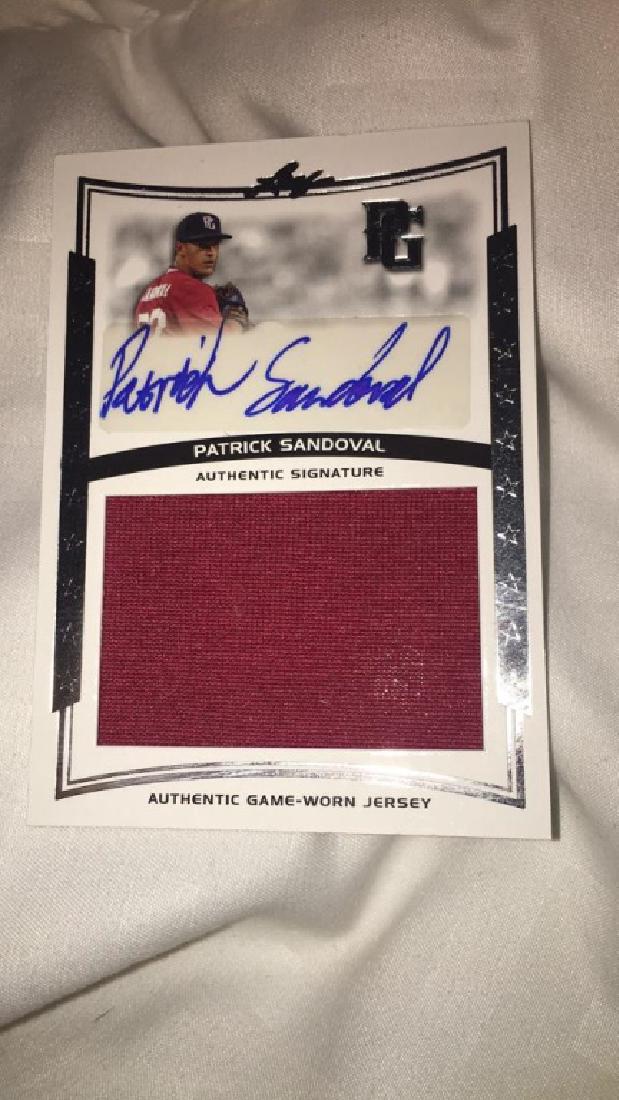 Patrick Sandoval leaf perfect game patch auto (1 of 1)