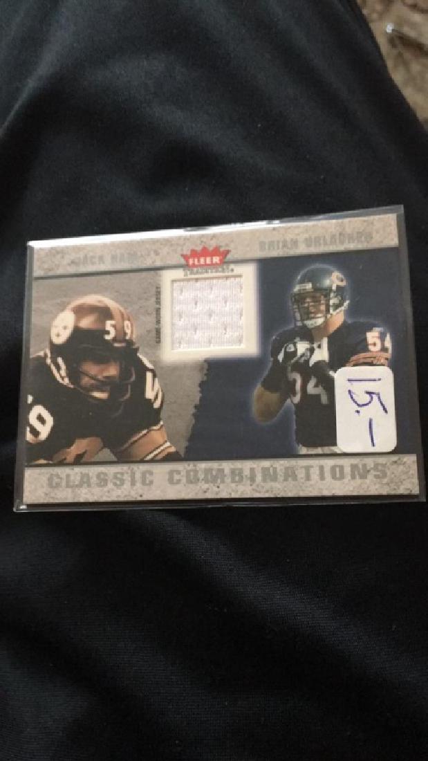 Brian Urlacher fleer tradition game used jersey: with Jack Hamm