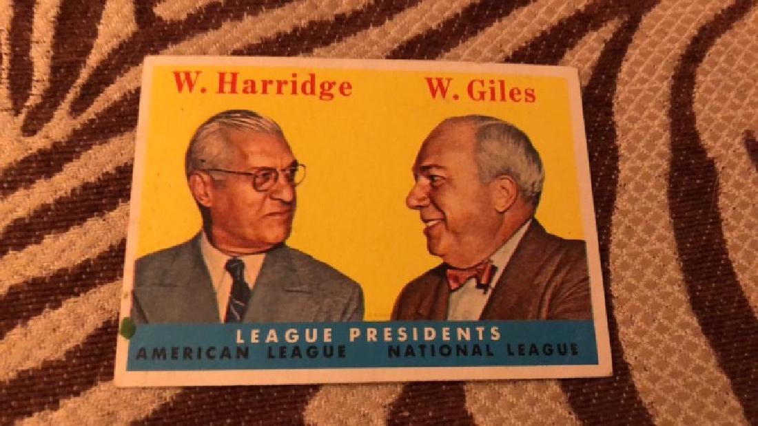 William Harridge Warren Giles 1958 Topps League: Presidents