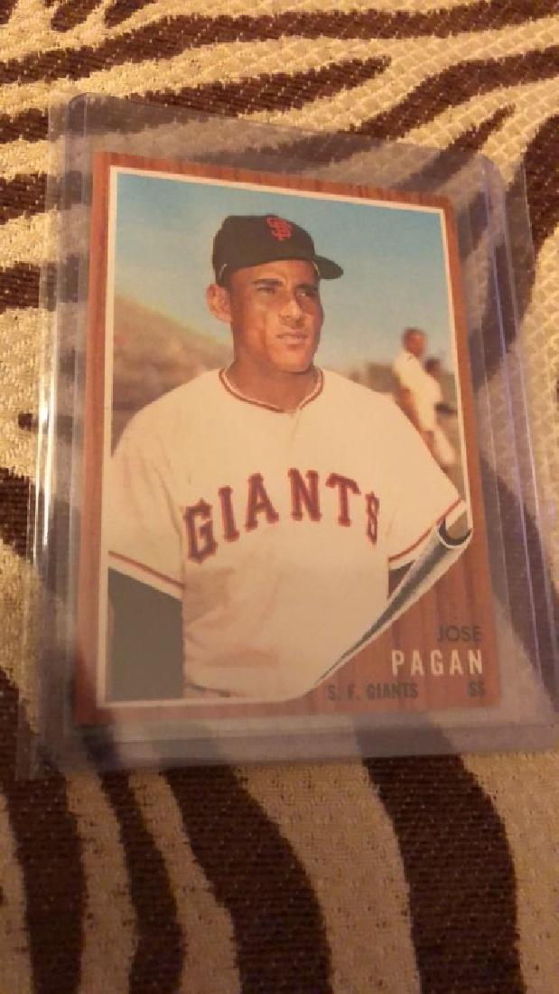 Jose Pagan 1962 Topps hi number SP: Jose Pagan 1962 Topps hi number SP