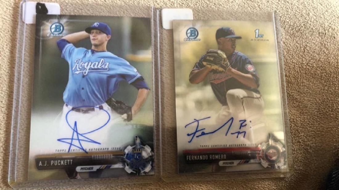 AJ Puckett Fernando Romero 2017 Bowman chrome RC (1 of 2)