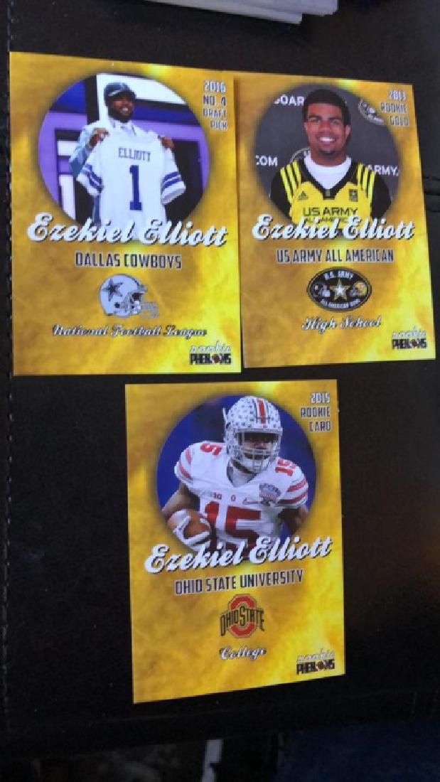 Ezekiel Elliot 3 Card college pro US army RC Lot (1 of 2)
