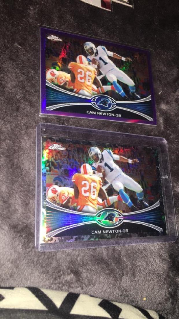 Can Newton 2012 Topps chrome purple and camo (1 of 2)