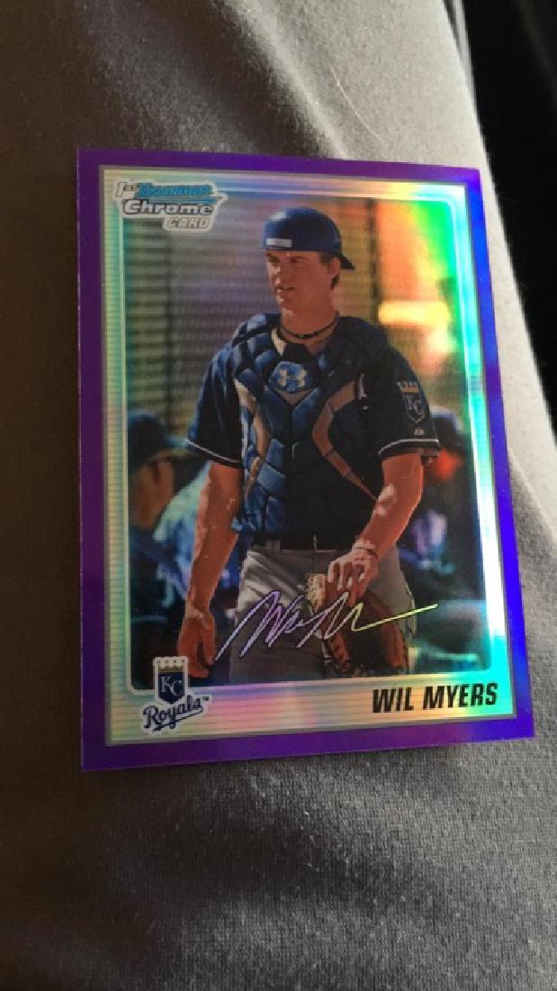 Wil Myers 2010 bowman chrome purple refractor RC (1 of 2)